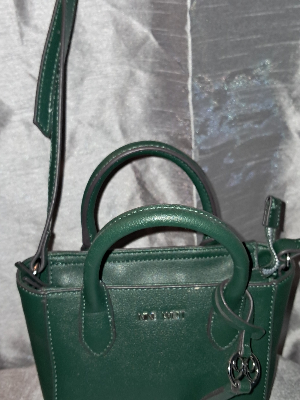 Nine West Green Leather Shoulder Bag